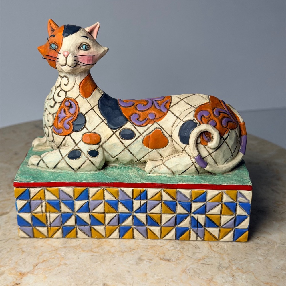 Jim Shore Calliope Cat Figurine Multicolor Heartwood Creek V4004863 2005